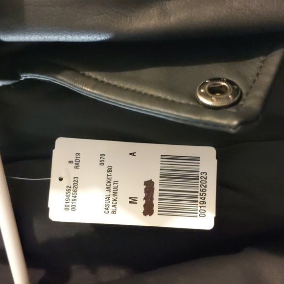 Forever 21 Black Pleather Jacket with Embroidered Design - Picture 5 of 7